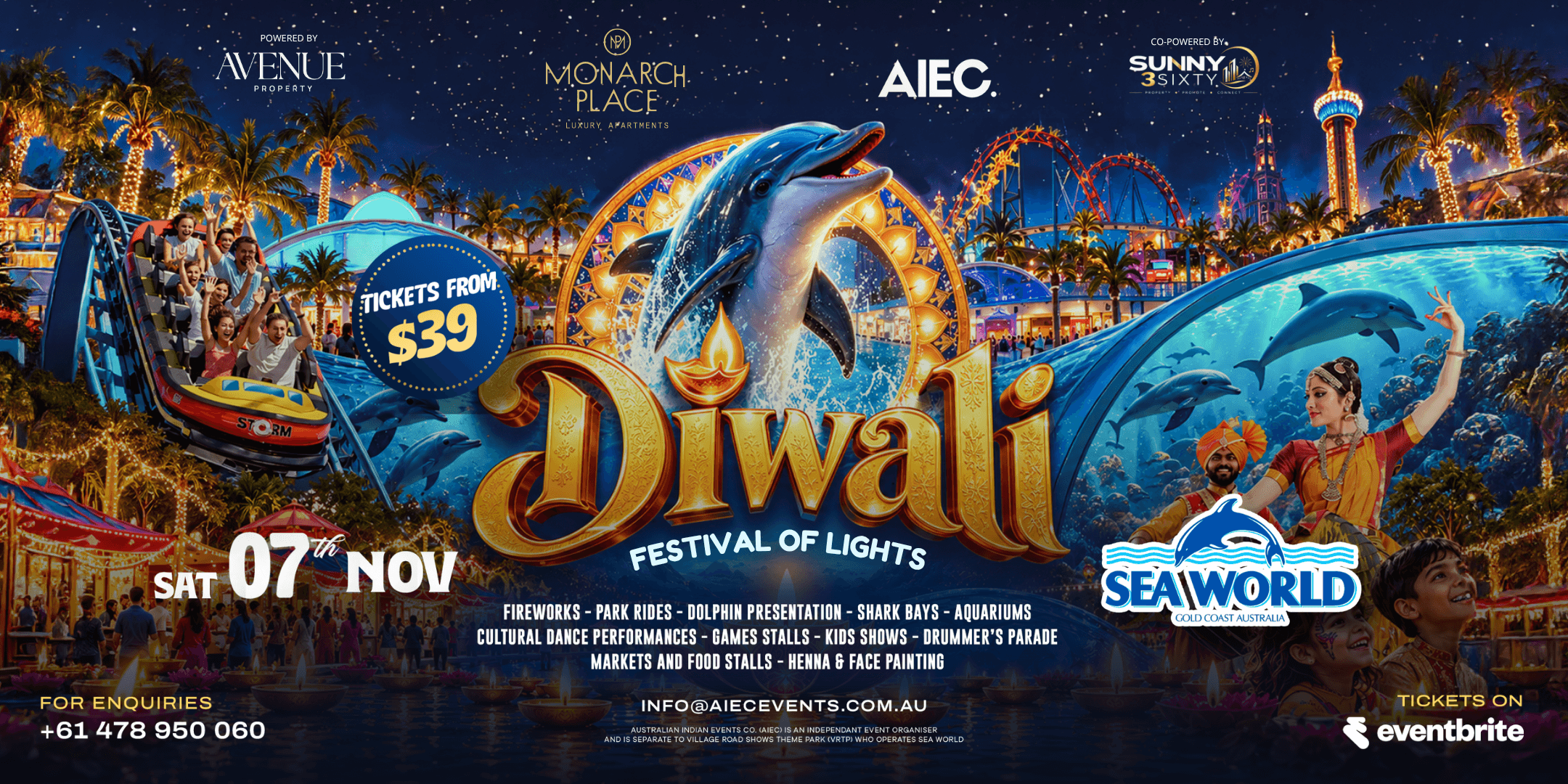 Grand Diwali at Sea World Gold Coast 2026