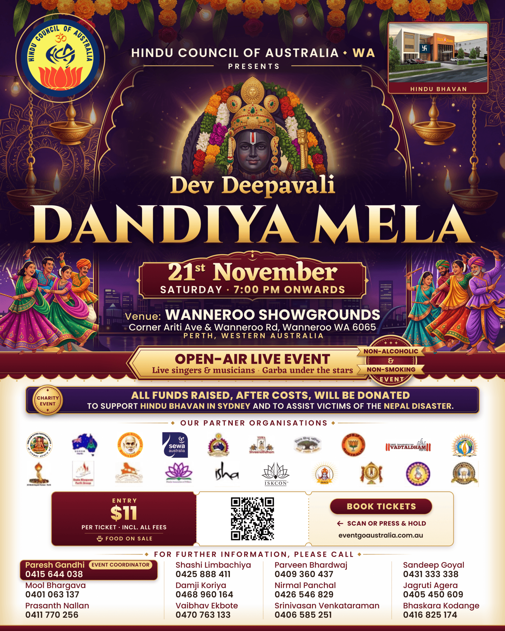 Dev Deepavali Dandiya Mela 2026 – Hindu Council of Australia (WA)