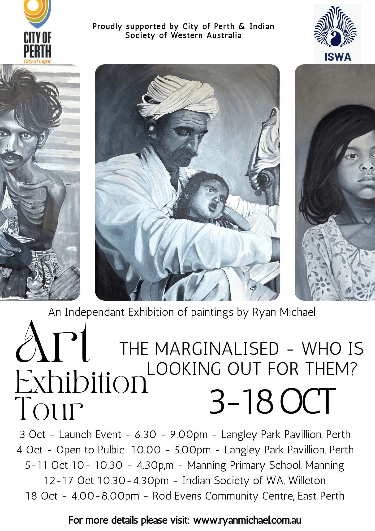 The Marginalised — Who Is Looking Out For Them? Ryan Michael Art Exhibition (Willetton)