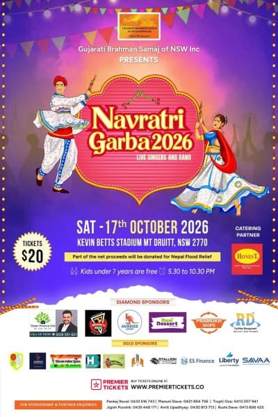 Gujarati Brahman Samaj of NSW — Navratri Garba 2026