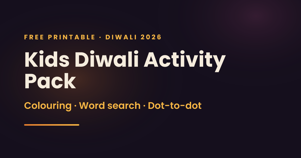 Free Kids Diwali Activity Pack 2026 — Printable Colouring & Puzzles ...